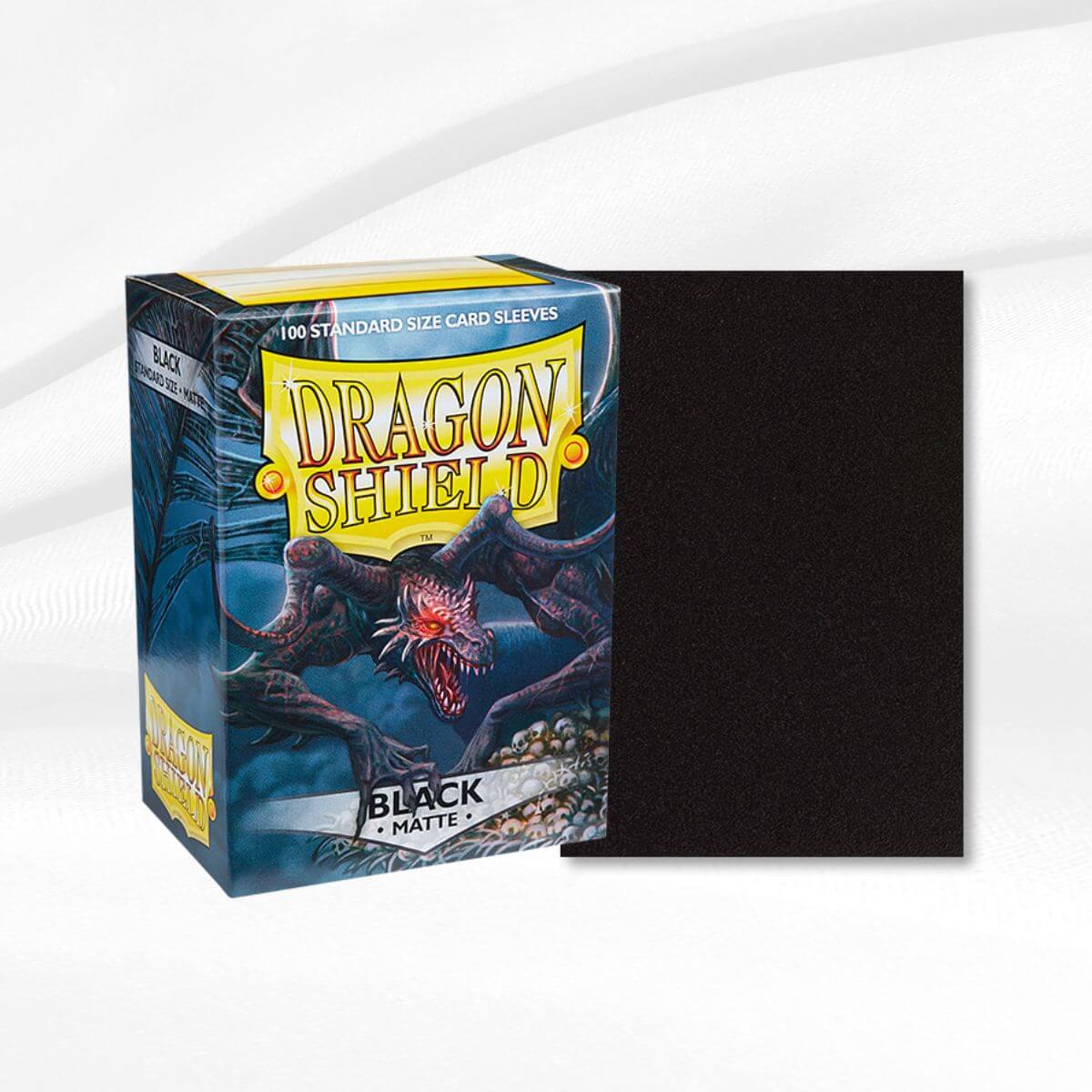Matte Black Dragon Shield Sleeves (100 Count) | Danireon Cards & Games