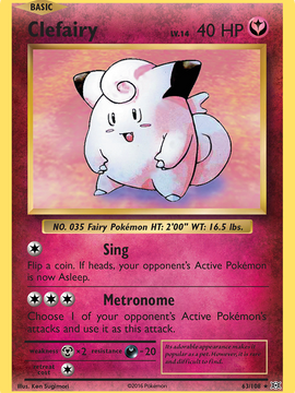 Clefairy 63/108 - XY  Evolutions Holofoil