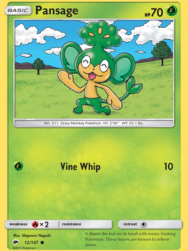 Pansage (12/147) [Sun & Moon: Burning Shadows]