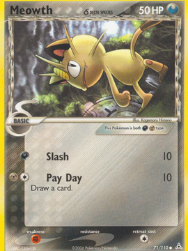 Meowth (71/110) (Delta Species) [EX: Holon Phantoms]