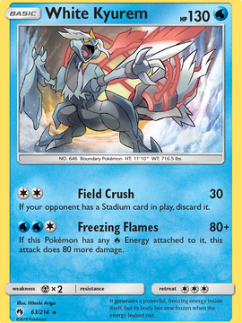 White Kyurem (63/214) [Sun & Moon: Lost Thunder]