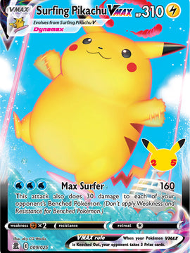 Surfing Pikachu VMAX (009/025) [Celebrations: 25th Anniversary]
