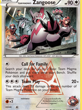 Team Magma's Zangoose (22/34) [XY: Double Crisis]