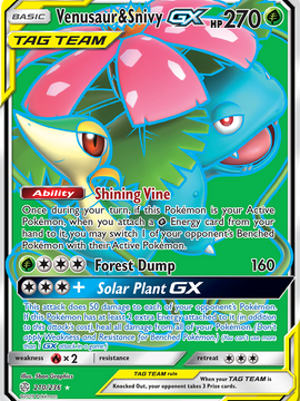 Venusaur & Snivy GX (210/236) [Sun & Moon: Cosmic Eclipse]