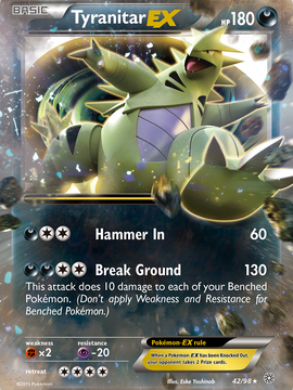 Tyranitar EX (42/98) [XY: Ancient Origins]