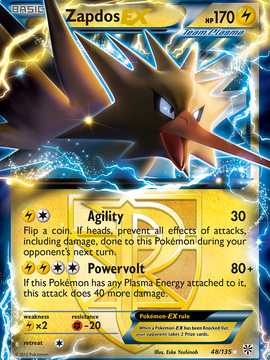 Zapdos EX (48/135) [Black & White: Plasma Storm]