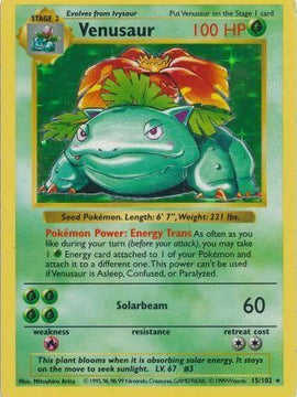 Venusaur (15/102) [Base Set Shadowless Unlimited]