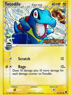 Totodile (67/101) (Delta Species) (Stamped) [EX: Dragon Frontiers]