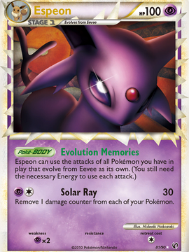 Espeon (81/90) [HeartGold & SoulSilver: Undaunted]
