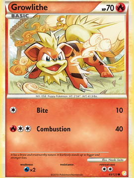 Growlithe (65/123) [HeartGold & SoulSilver: Base Set]