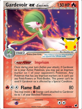 Gardevoir ex (93/101) (Delta Species) [Celebrations: 25th Anniversary - Classic Collection]