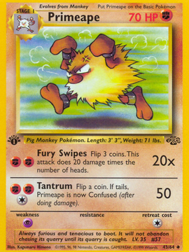 Primeape (43/64) [Jungle 1st Edition]