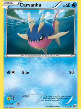 Carvanha (32/135) [Black & White: Plasma Storm]