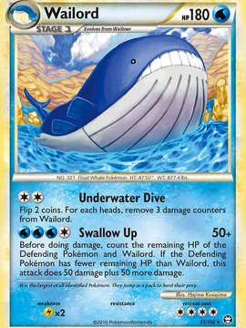 Wailord (31/102) [HeartGold & SoulSilver: Triumphant]