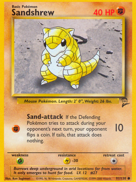 Sandshrew (91/130) [Base Set 2]