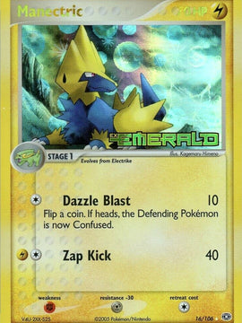 Manectric (16/106) (Stamped) [EX: Emerald]