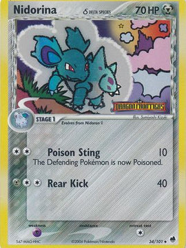 Nidorina (34/101) (Delta Species) (Stamped) [EX: Dragon Frontiers]
