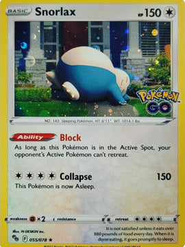 Snorlax (055/078) (Cosmos Holo) [Pokémon GO]