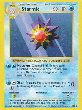 Starmie (64/102) [Base Set Shadowless Unlimited]