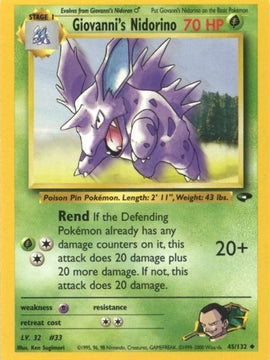 Giovanni's Nidorino (45/132) [Gym Challenge Unlimited]