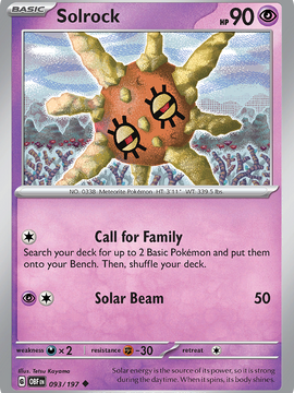 Solrock (093/197) [Scarlet & Violet: Obsidian Flames]