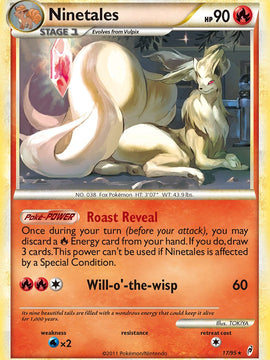 Ninetales (17/95) (Theme Deck Exclusive) [HeartGold & SoulSilver: Call of Legends]