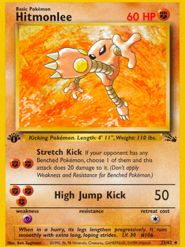 Hitmonlee (22/62) [Fossil 1st Edition]