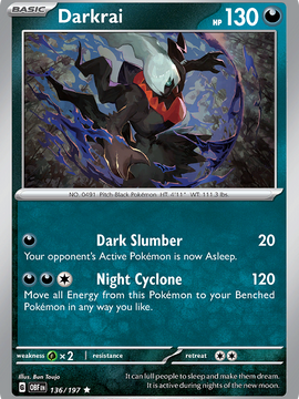 Darkrai (136/197) [Scarlet & Violet: Obsidian Flames]