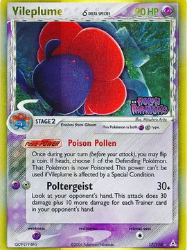 Vileplume (17/110) (Delta Species) (Stamped) [EX: Holon Phantoms]