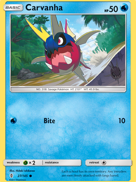 Carvanha (27/145) [Sun & Moon: Guardians Rising]