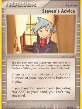 Steven's Advice (83/108) [EX: Power Keepers]