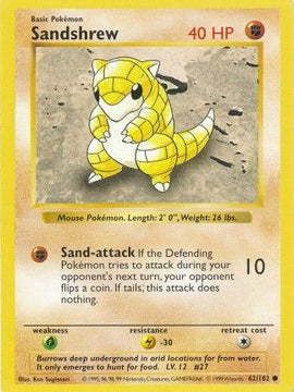 Sandshrew (62/102) [Base Set Shadowless Unlimited]