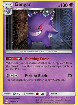 Gengar (38/111) (Prerelease Kit Exclusive) (Theme Deck Exclusive) [Sun & Moon: Crimson Invasion]