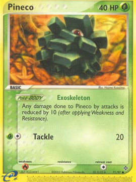 Pineco (71/97) [EX: Dragon]