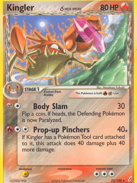 Kingler (22/100) (Delta Species) [EX: Crystal Guardians]