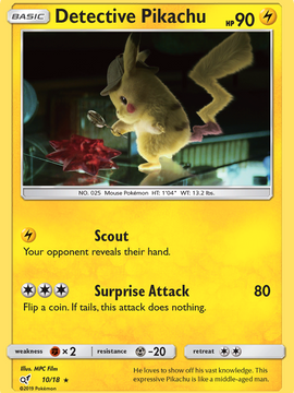Detective Pikachu (10/18) [Sun & Moon: Detective Pikachu]