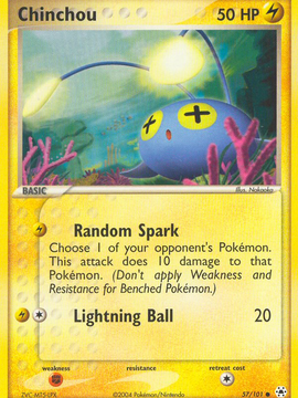 Chinchou (57/101) [EX: Hidden Legends]
