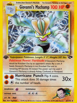 Giovanni's Machamp (6/132) [Gym Challenge 1st Edition]