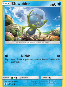 Dewpider (45/149) [Sun & Moon: Base Set]