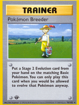 Pokemon Breeder (76/102) (Shadowless) [Base Set 1st Edition]