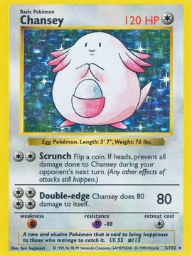Chansey (3/102) [Base Set Shadowless Unlimited]