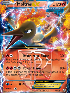 Moltres EX (14/135) [Black & White: Plasma Storm]