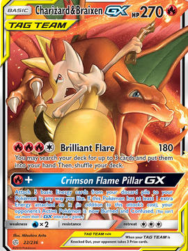 Charizard & Braixen GX (22/236) [Sun & Moon: Cosmic Eclipse]