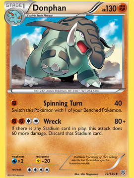Donphan (72/135) [Black & White: Plasma Storm]