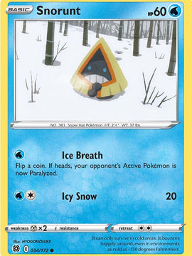 Snorunt (034/172) [Sword & Shield: Brilliant Stars]