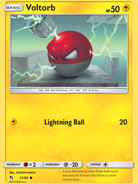 Voltorb (21/68) [Sun & Moon: Hidden Fates]