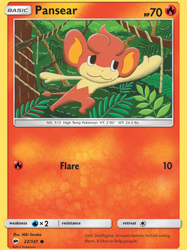 Pansear (22/147) [Sun & Moon: Burning Shadows]