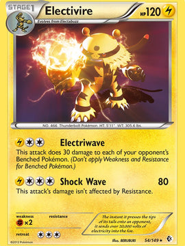 Electivire (54/149) (Cosmos Holo) (Blister Exclusive) [Black & White: Boundaries Crossed]