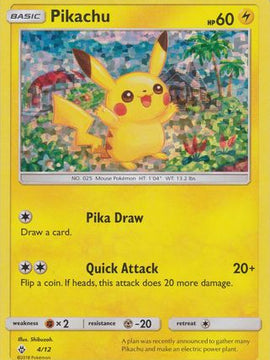 Pikachu (4/12) [McDonald's Promos: 2018 Collection]