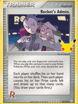 Rocket's Admin. (86/109) [Celebrations: 25th Anniversary - Classic Collection]